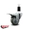 Service Caster 3'' Gray Poly Swivel 1-3/8'' Expanding Stem Caster Total Lock Brake SCC-EXTTL20S314-PPUB-138 - alternate 3
